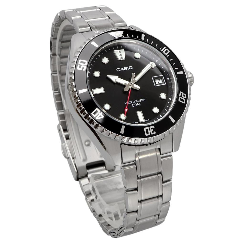 Casio Standard Analog Watch Black Metal International Model [Casio] MDV-10D-1A1V Boys', Women's, Girls', Bezel, Band,