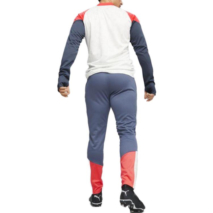 Puma Individual Cup Color Block Fitted Straight Leg Mid Rise Knit Sports Pants Men Bottoms 658872-53
