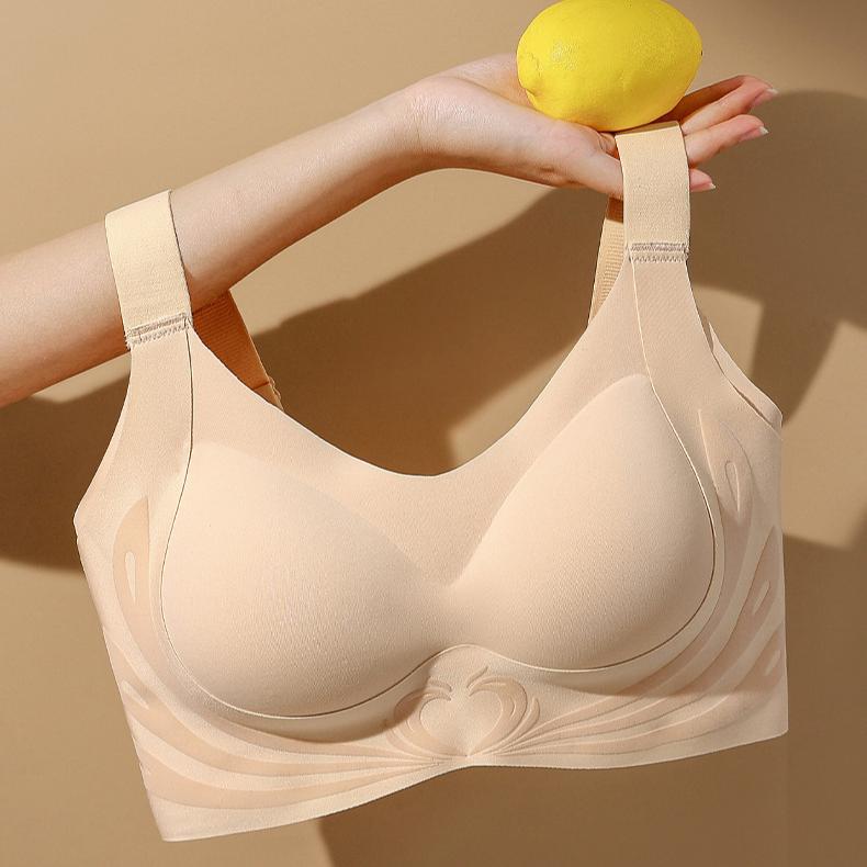 Large Size Lingerie Women's Seamless Bra Gathered Breast Anti Sagging Bra Sports Adjustable Sexy Bra