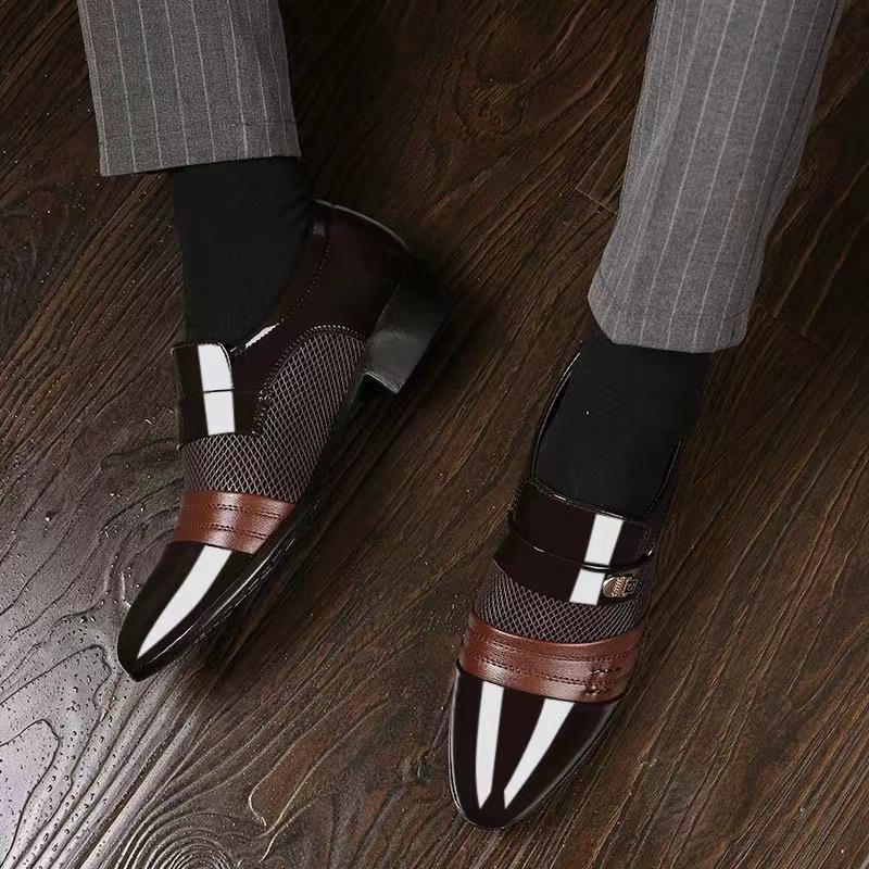 Oxford Shoes Men's Luxury Lacquer Wedding Shoe Pointed Toe Dress Shoes for Men Classic Business Men Leather Shoes Big Size