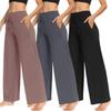 Women S High Waist Drawstring Wide Leg Casual Pants