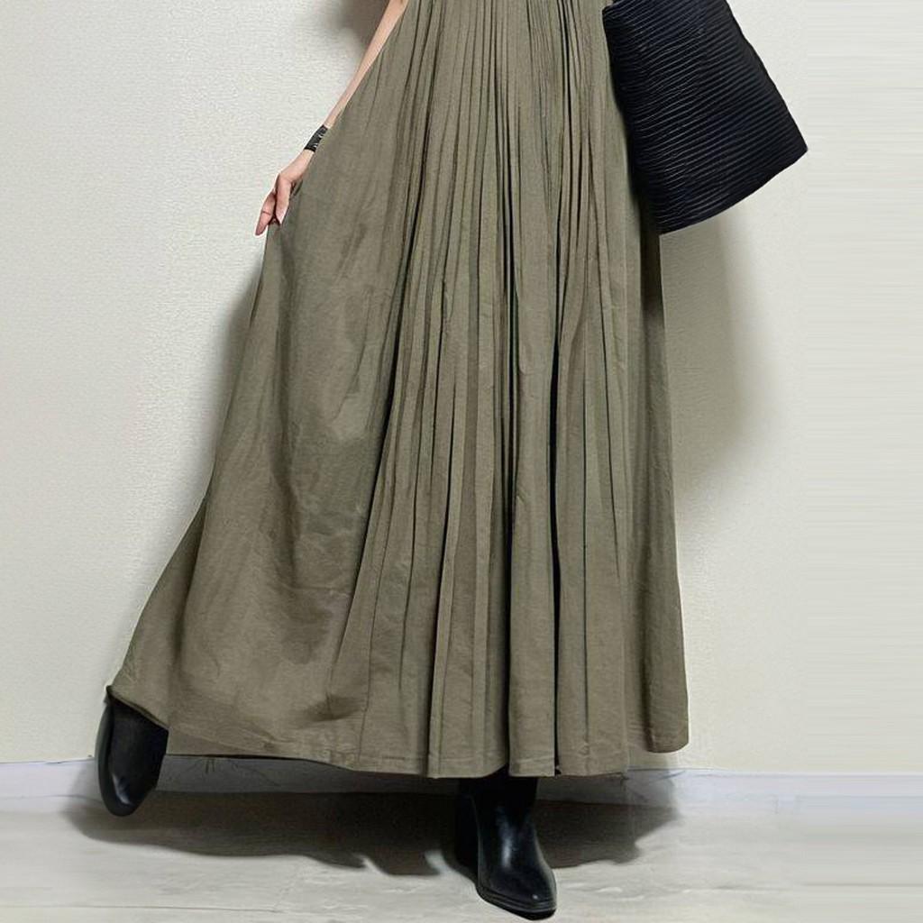 In-Stock 2024 Japanese Summer Pleated Slip Dress