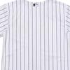 Nike New York Yankees Classic Logo Pattern Letter Vertical Stripe Embroidered Black Label V-Neck Short Sleeve Shirt Kids shirts White 3Z3B7ZWAB-NYY