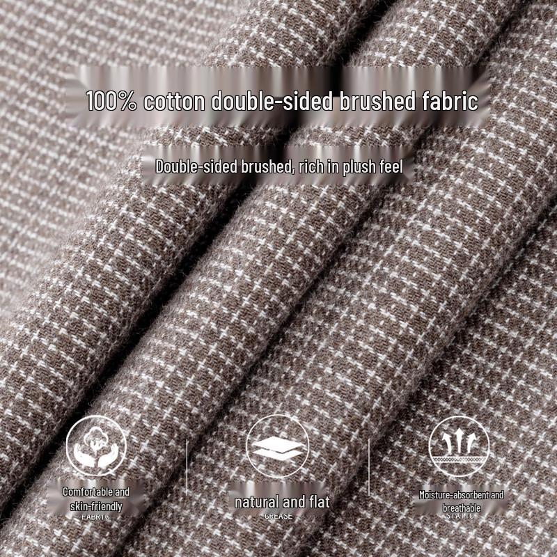 FIRS Men's Double-Sided Brushed Flannel Shirt