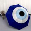 Blue Evil Eye Umbrella, Portable 3 Fold Compact Umbrella for Men & Women,S200