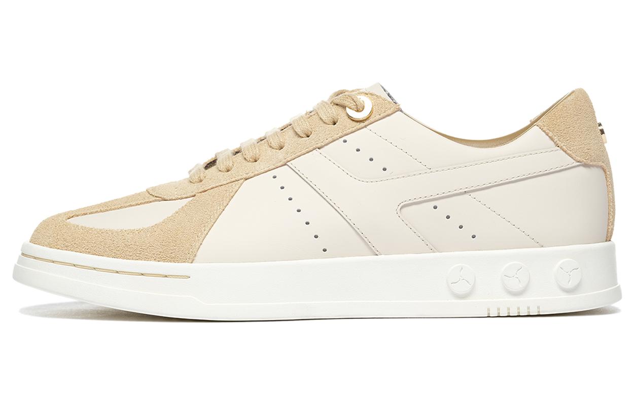 LI NING 1990 Zhengrong Skateboard Shoes Women s Low Top Swan White/Almond Khaki ALHS028-1 38