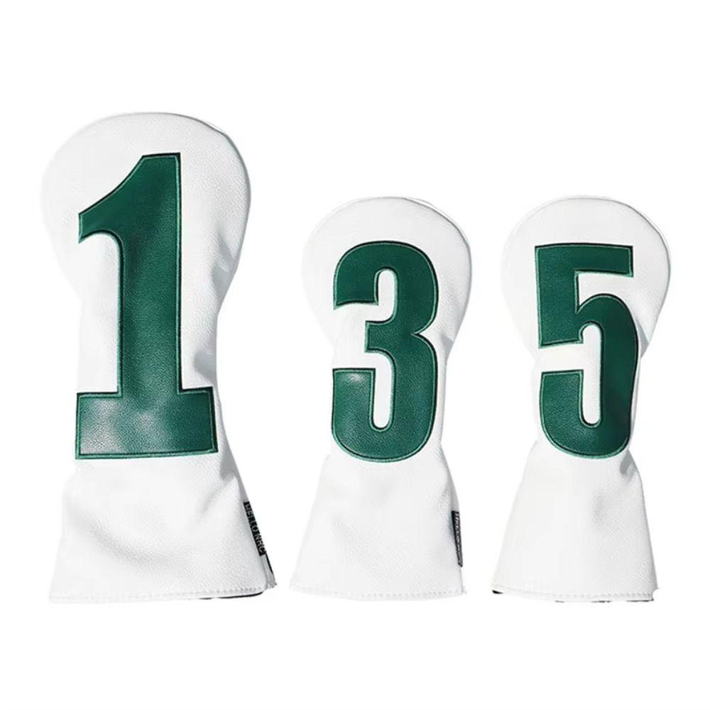 Number Print Golf Club Protector 1 3 5 U Wood Headcover Golf Head Cover  Driver Fairway