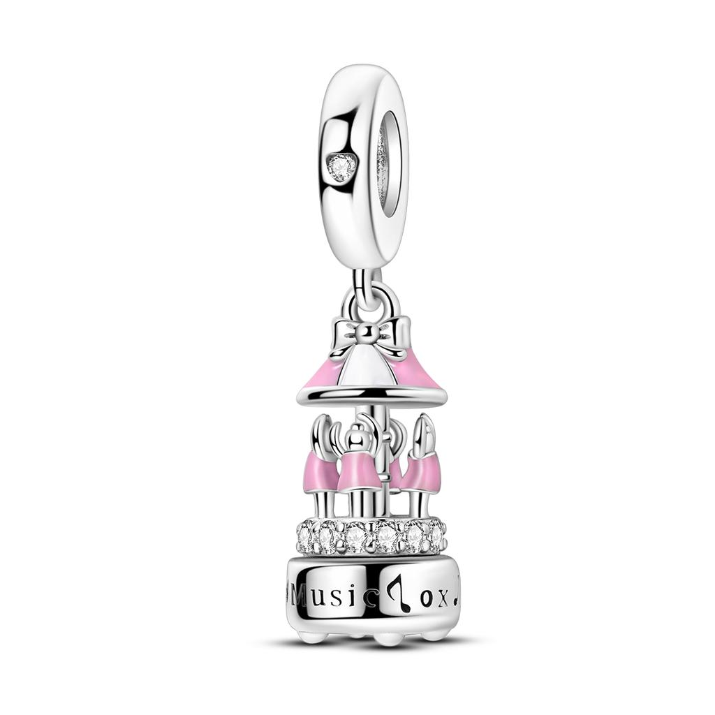 copper Charm Bead Charms Rose LOVE Heart Pendant Compatible With Bracelets Bead Charms Jewellery Do It Yourself Ideal For Woman