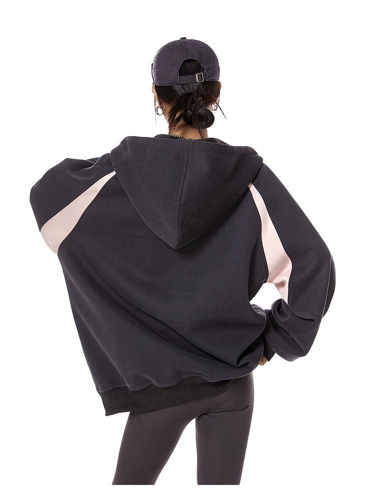 Dámská retro mikina s kapucí - Všestranná, volná, ležérní móda na jaro a podzim.