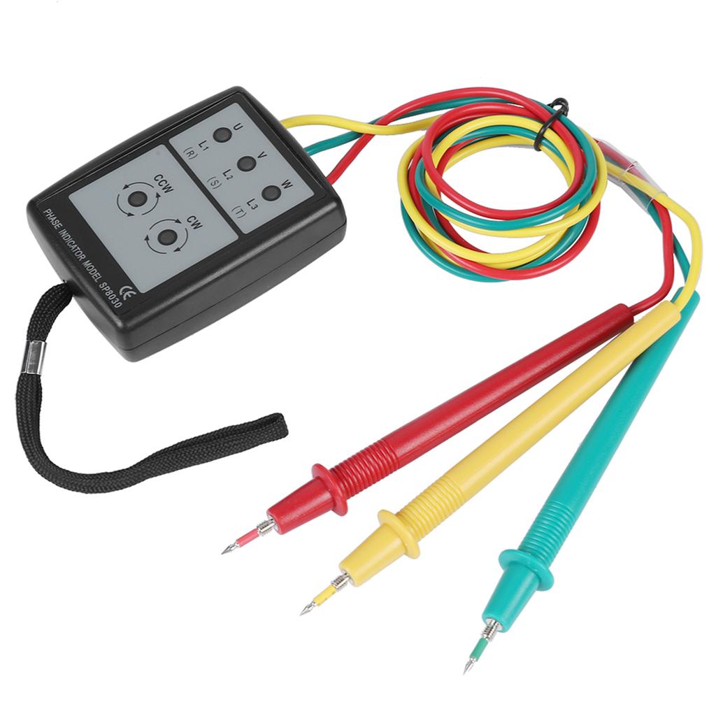 SP8030 Cyfrowy Wskaźnik Kolejności Faz LED Brzęczyk Miernik Kolejności Faz 60 V?600 V prądu przemiennego