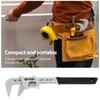 Adjustable Wrench 10inch Wide Jaw Adjustable Spanner Opening up to 2Inch Portable F Shaped Adjustable Wrench Tool High Carbon