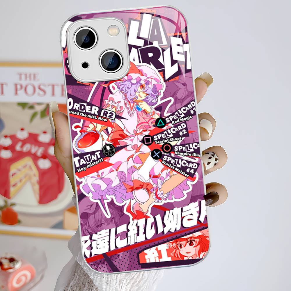 Classic Game Touhou Project Tempered Glass For Iphone 14 13 12 11 Pro Mini XS MAX 14Plus X XS XR Cover