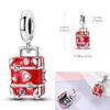 Compatible With Authentic Original Bangle Charm Bead Components Travel Copper Metal Coffee Perfume Charm Bead Component Pendent Dangle Bead