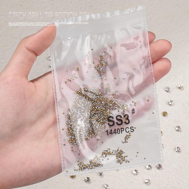 Pointed Bottom Czech Rhinestones for Nail Art - Glass Transparent Accents for Nail Decorations