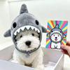 New Pet Cat Shark Headband, Winter Warm Plush Dog Hat, Cute Cartoon Headwear, Photography Props & Decorations