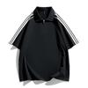Flip Collar Short Sleeved Men's Summer Quick Drying T-shirt for Men's Fitness, Running, Leisure Sports, Half Sleeved Loose Polo Shirt