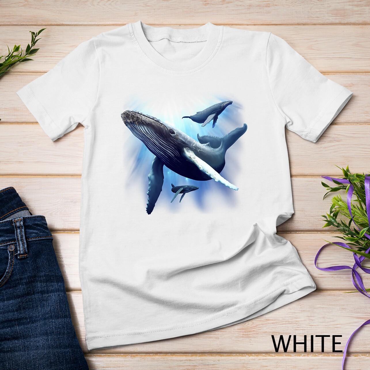 Blue Whale Humpback Marine Sea Animal Ocean Save Whales Unisex T-Shirt Mens Womens Tees Top L