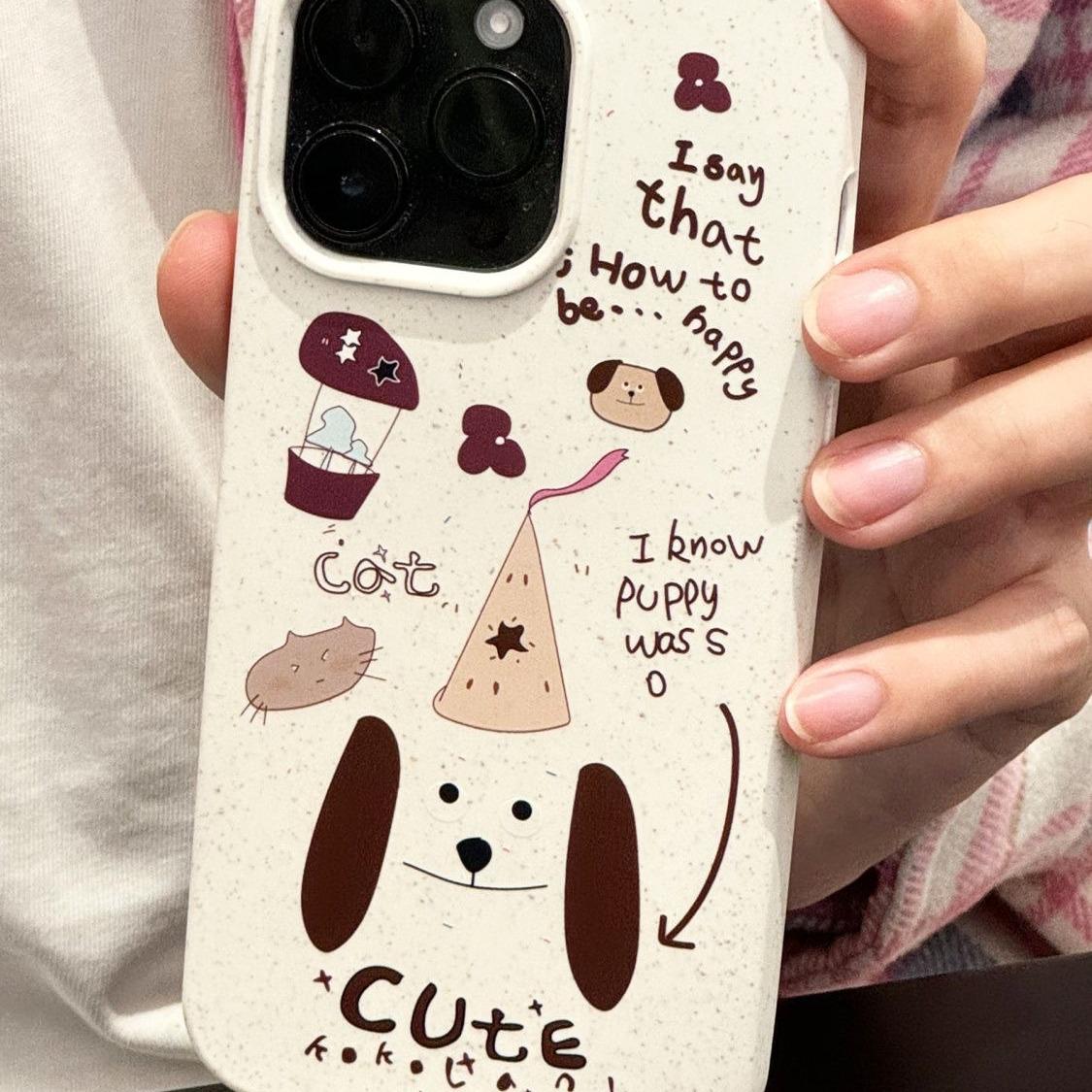 

Puppy Party Full-Coverage Cartoon Phone Case for iPhone 11/12/13/14/15 Pro Max - Anti-Fall & Soft iPhone XR
