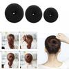 1-3Pcs Plate Hair Donut Bun Maker Rollers DIY Magic Elastic Foam Sponge Princess Hair Accessories Hair Styling Tools S/M/L Black
