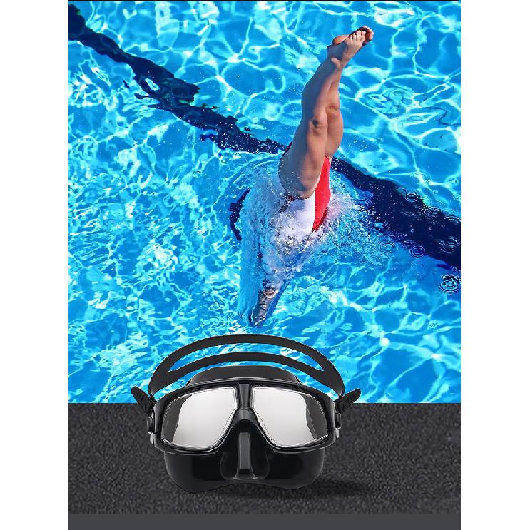 New adult waterproof anti-fog diving mask, dual-use snorkeling and swimming goggles, free-diving goggles