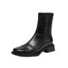 Soft leather version~ Small short boots for women in the autumn of 2025 New thick heel versatile casual fashion elastic thin boots for children