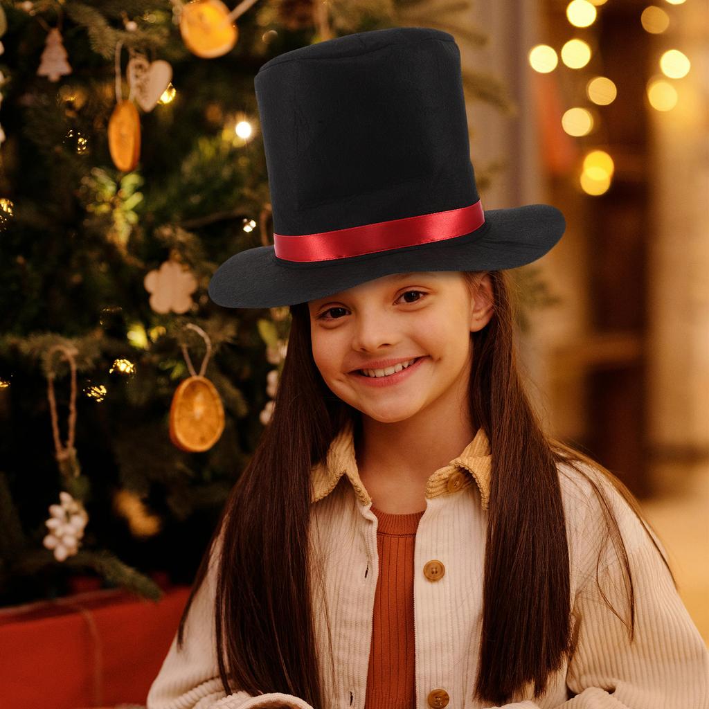 Snowman Hat Christmas Red Ribbon Soft Dress-Up Hat Holiday Winter Party Costume Festive Snowman Accessory Winter Hats Women