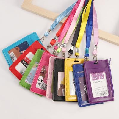 Badge Holders ID Card Holder Zipper Coin Purses Credit Card Holders ID Holders with Neck Strap