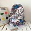 Men's Large Capacity Graffiti Backpack Women's Print Backpack Student School Bag