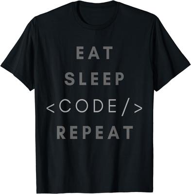 Eat Sleep Code Repeat Funny Programming Coding Gift Unisex T-Shirt