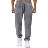 Men's English Print Drawstring Sports Casual Straight Trousers