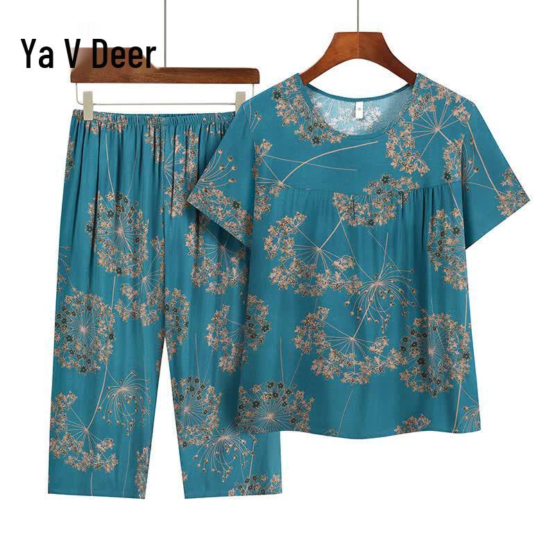Yalu Women s Floral Summer Pajama Set XL