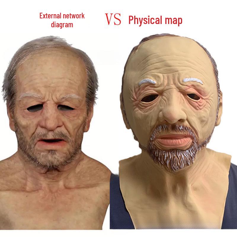 Măști Realiste din Silicon pentru Personaje Bătrân și Bătrână
