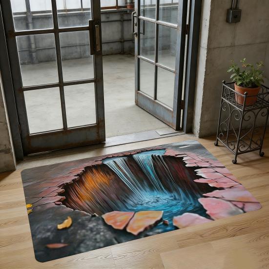 Floor Mat Anti-Skid Wear-Resistant Thick Material Home Rug Unique Pattern Design Easy to Clean Durable Doormat Home Decor