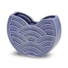 Fukubeya Kutani Ware Qinghai Wave Pattern Mosquito Coil Holder Double Used As a Vase Japanese Modern Ceramic Interior (Purple)