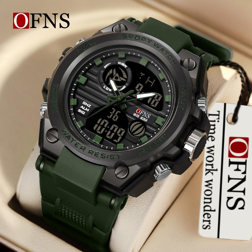 Sanda Teen's Waterproof Dual Display Sports Watch with Luminous Alarm