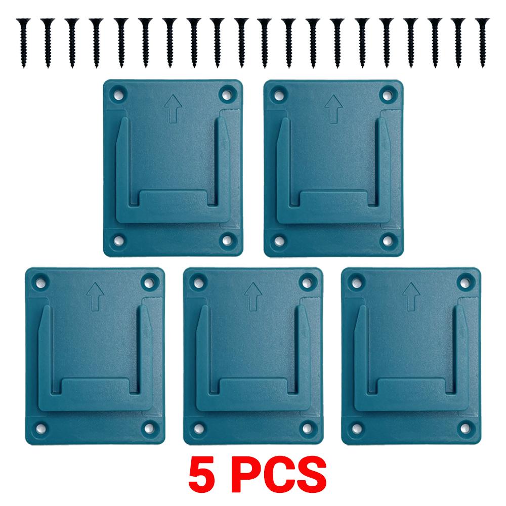 5 Stück Batteriehalter für Makita 18V Li-Ionen Akku Werkzeuge Maschinenhalter Lagerregal Wandhalterung für BL1860 BL1850(Keine Batterie)