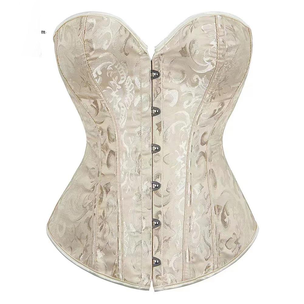 Women's  Sexy LaceBack Zip Corset Top Bustier G-string Body Shapewear