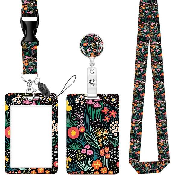 Badge Reels Retractable with Carabiner Reel Clip, ID Name Tag Work Badge Holder Belt Ferrule, Identity ID Badge Holder Cover Case for Office Work