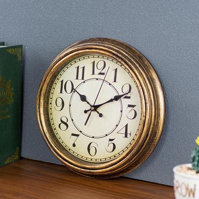12-inch Round Clock Vintage Retro 12 Inch Wall Clock for Home Decoration Kitchen Office Silent Non-ticking Grey Clock for Room