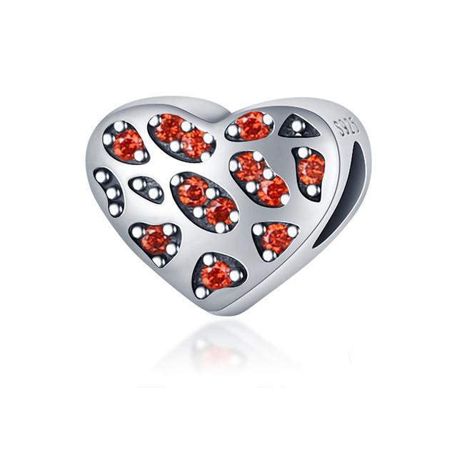 925 Sterling Silver Heart Paw Animal Clear Snowflake Sparkling Crown Pumpkin Charm Bead Fit Original Fashion Bracelet