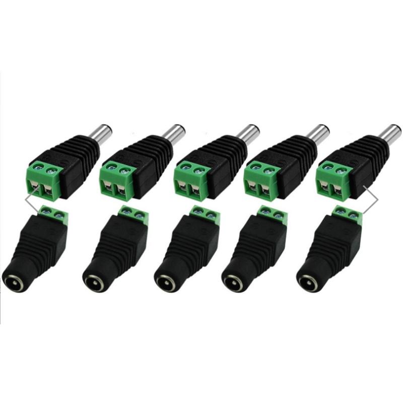 Premium Qualität Männlich Und Weiblich 2.1x5.5 Mm DC Stromstecker Buchse Adapter Für CCTV-Anforderungen