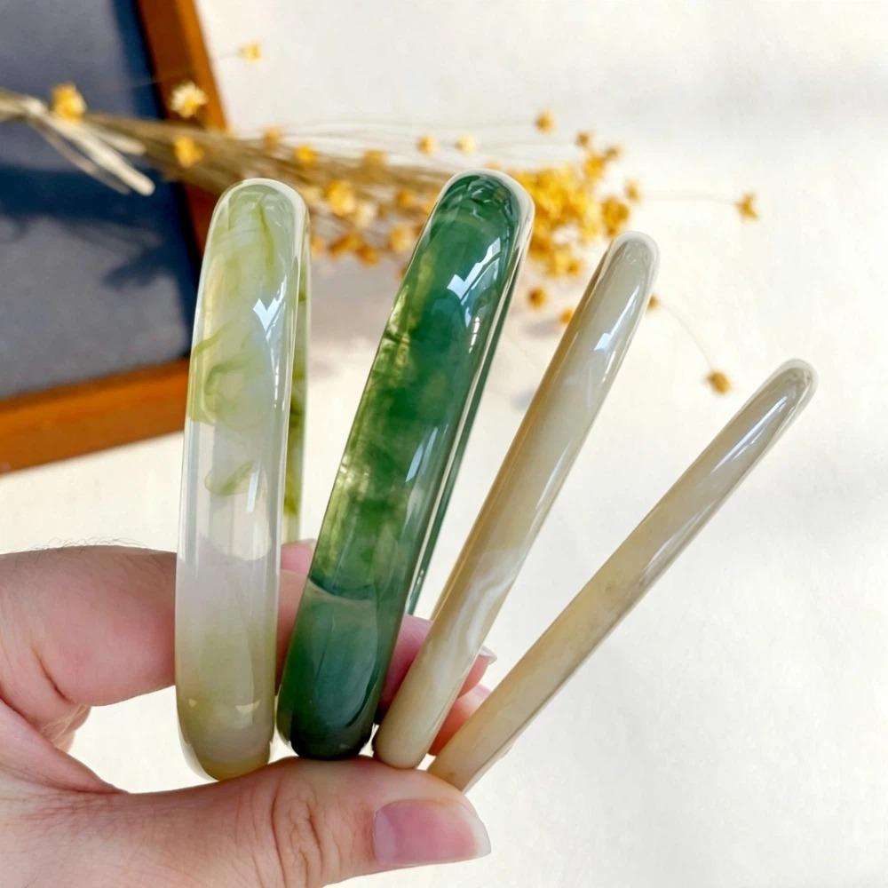 4 pcs/set Minimalist Resin Bracelet Set Vintage Layering Jewelry Retro Stackable Bangle Gift Giving