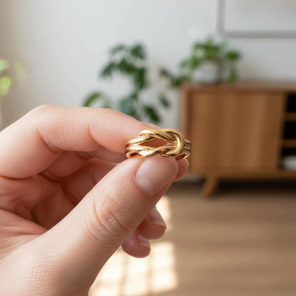 Double Happiness Knot Shawl Rings Clip Solid Color Scarf Accessory Shoulder Decoration