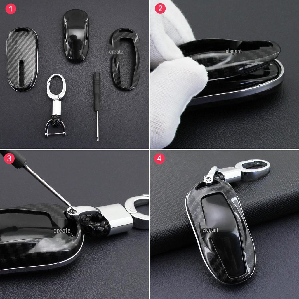 Tesla Model S Carbon Fiber Key Fob Protective Cover