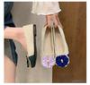 Women's Plus Size Bow Flower Color-block Square-toe Flat Shoes