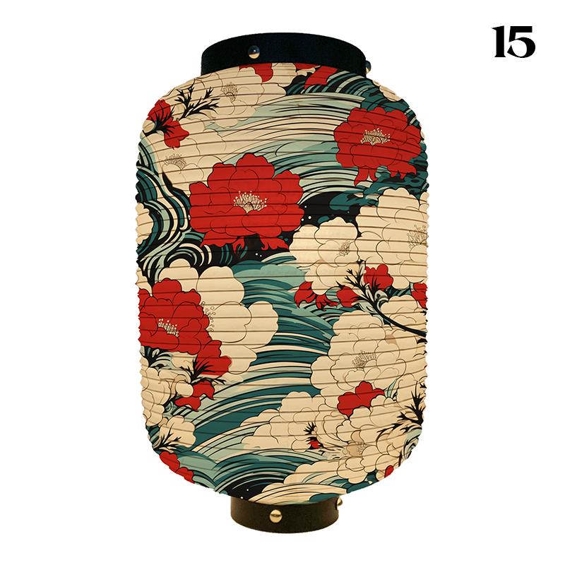 Luxury New Japanese Lanterns Classic Japan Wave Printed Pub Restaurant Hotel Decoration Festival New Year Party Hangings Lantern