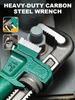 10/12/14/18 inches Heavy Duty Carbon Steel Straight Pipe Wrench ,Large Opening Adjustable Wrench,Cutting of Pipe Pliers