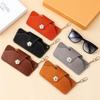 Korean Flower Glasses Case With Keychain Eyewear Holder Soft PU Leather Sunglasses Bag  Men