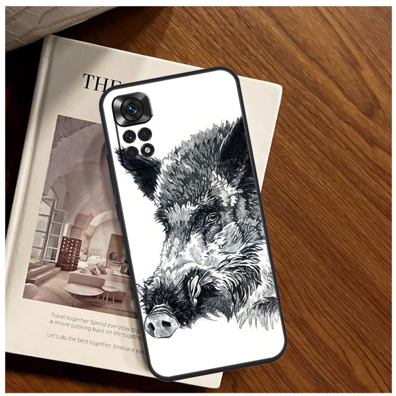 

Cute wild boar funny Cartoon Case For Xiaomi Redmi Note 13 9 10 11 12 14 15 Pro Plus Cover For Redmi 15 C 12C 13C 14C 10C Redmi Note 15 5G