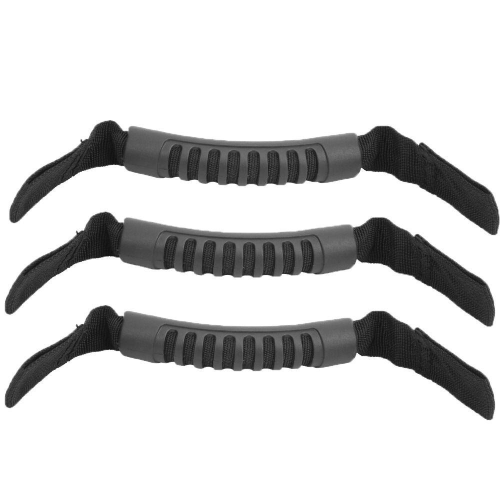 

3PCS 31cm Vehicle Headrest Handle for Wrangler/Wrangler Unlimited JK 2007-2018 Passenger Use чёрный